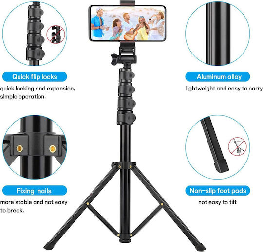Victiv Telecomandă Pentru Trepied Compact Înălțime 172 Cm Rotire 360° Smartphone-uri Camere