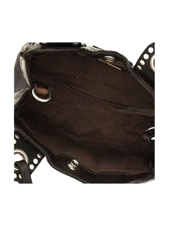 Leder Damen Schultertasche Braun