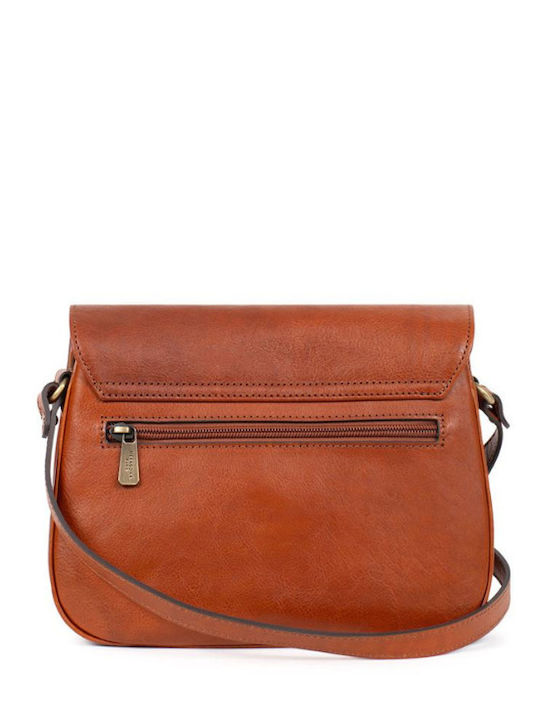 Leder Damen Handtasche Messenger Tabac