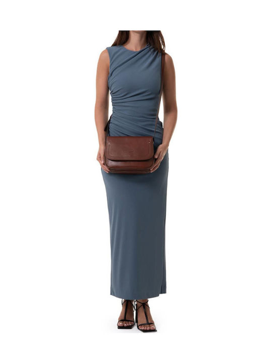 Leder Damen Handtasche Messenger Tabac