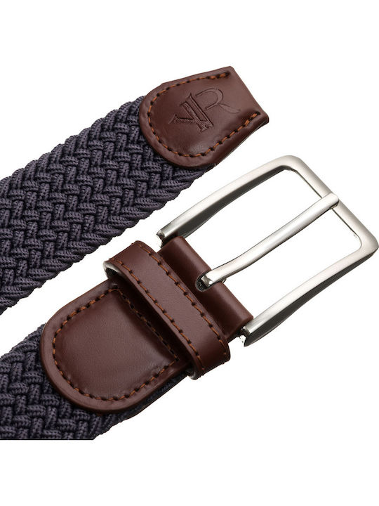 Men's Leather Webbing Belt Gray
