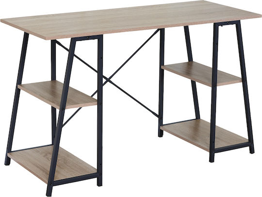 Γραφείο Arvino 120x50x74.2εκ. Δρυς/μαύρο