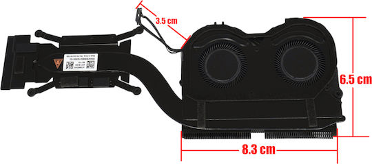 Ανεμιστηράκι Laptop Cpu Cooling Fan Lenovo Thinkpad X13 Gen 4 21ex 21ey X13 Yoga Gen 4 21f2 21f3 5h41b77355 5h41b77357 Kx3b0_dual_thm_a Heatsink 10pin Κωδ.81712