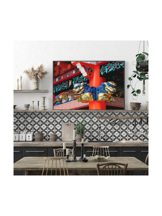 Painting Colorful Architectural Detail Multicolored Architectural Detail 120x80