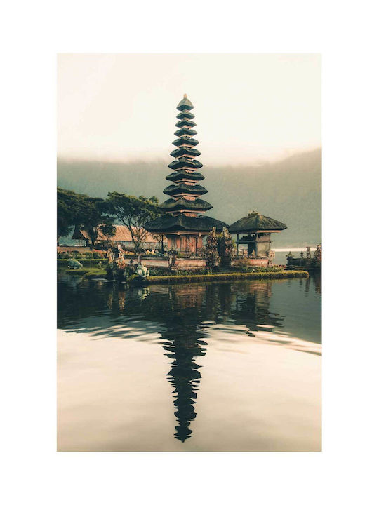 Πίνακας Serene Temple Reflection Γαλήνια Αντανάκλαση Ναού 70x100
