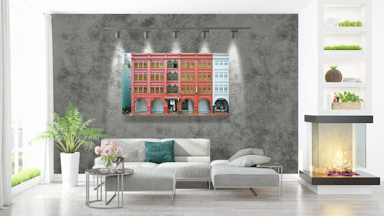 iLovePrints Gemälde Bunte Urbane Architektur 150x100