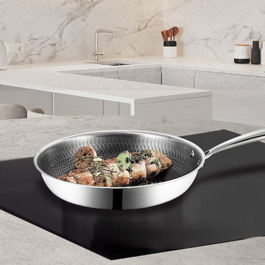 Maestro Stainless Steel Pan with Lid Ceramic Coating 20cm