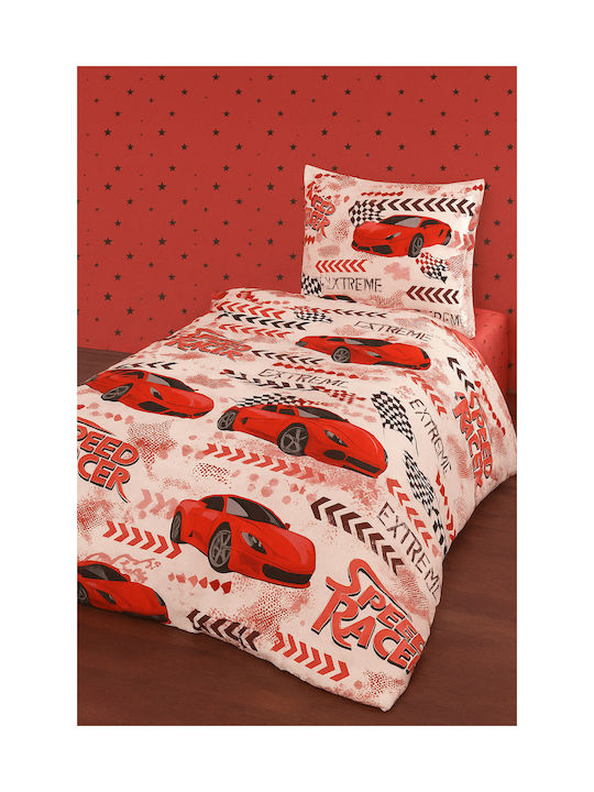 SteweHome Set Kids Single Duvet Cover With Pillowcase White 100x200cm