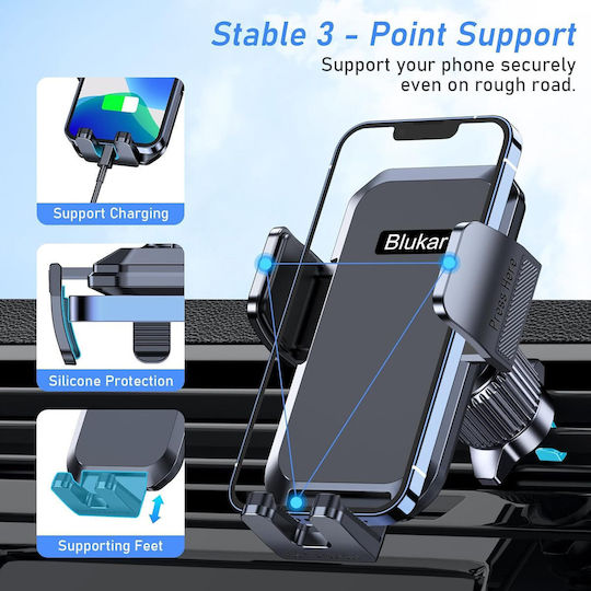 Blukar Car Phone Holder Ventilation Mount 360 Rotation Universal
