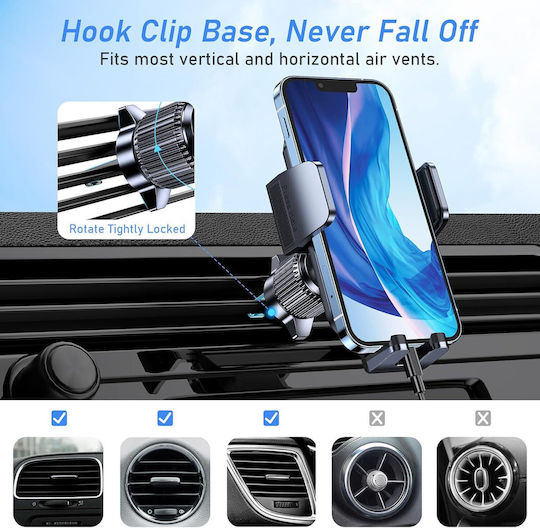 Blukar Car Phone Holder Ventilation Mount 360 Rotation Universal