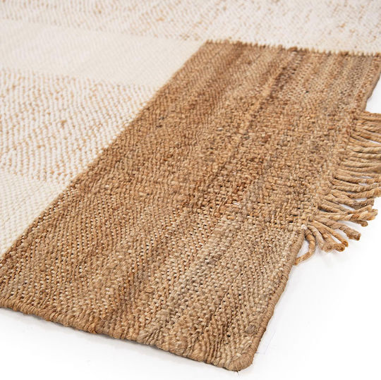 Royal Carpet Royal 160x230 cm Handgefertigter Sommerteppich aus Jute, gebleicht