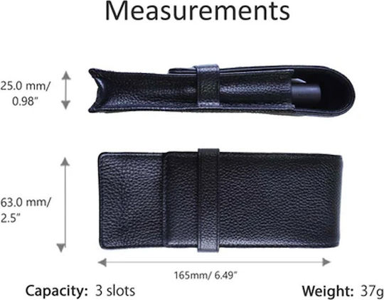 Wancher Etui Din Piele Pentru Stilouri Negru Terasaki