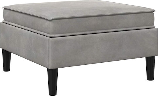 vidaXL Hocker Für Das Wohnzimmer Mit Stauraum Mit Samt Offen Grau
