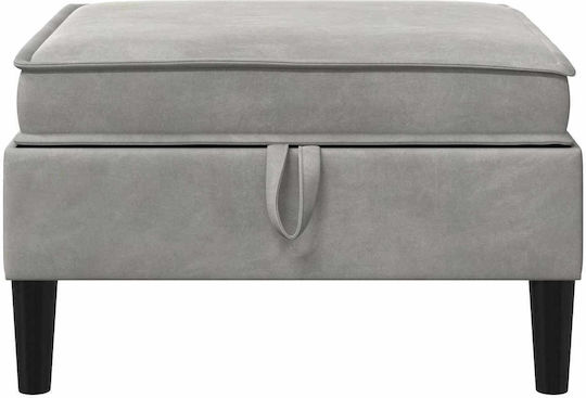 vidaXL Hocker Für Das Wohnzimmer Mit Stauraum Mit Samt Offen Grau