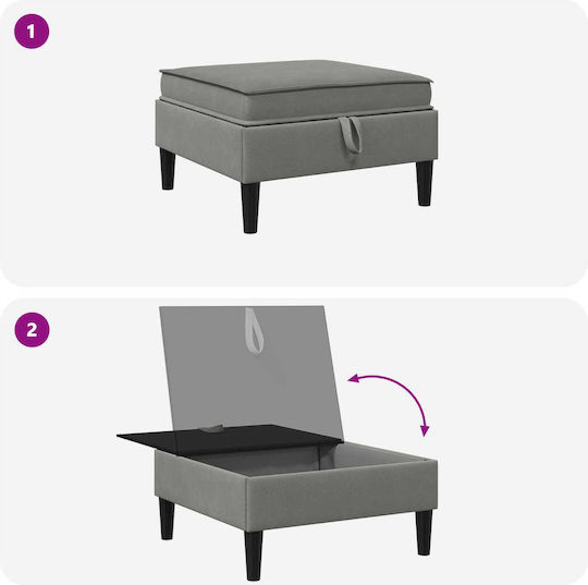 vidaXL Hocker Für Das Wohnzimmer Mit Stauraum Belegt Mit Samt Dunkelgrau