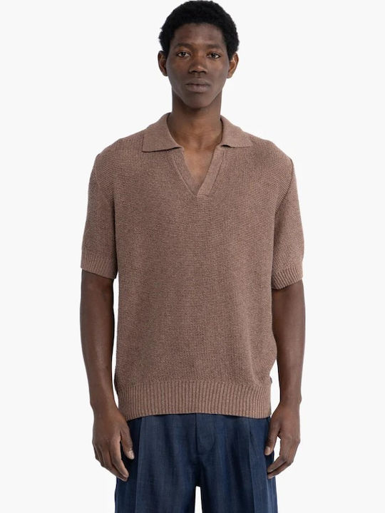 Polo Herrenbluse Braun