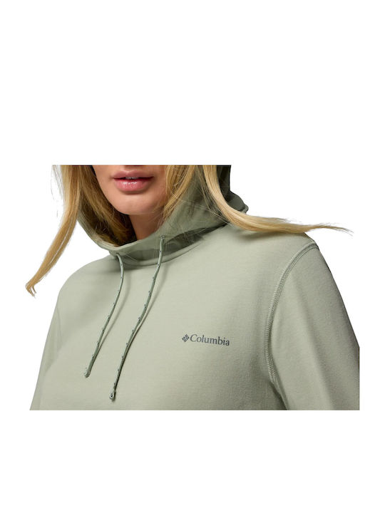 Sun Trek Women's Cotton Long Sleeve Hoodie Khaki