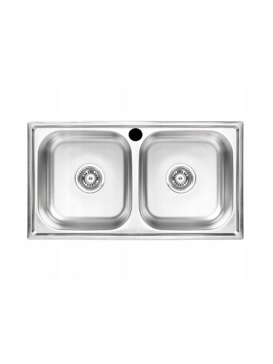 Kuchinox Ентегрен Кухненски Мивка Inox със Смесител Дължина 78xШирина 43см Сива