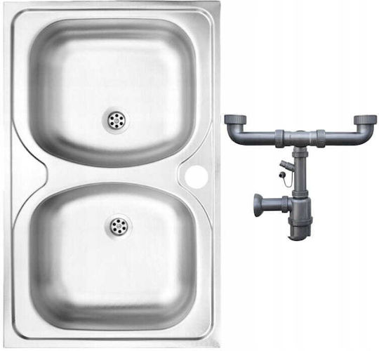 Deante Drop-In Inox със Смесител М80xШ50см Сива Deante Drop-In Inox със Смесител М80xШ50см Сива