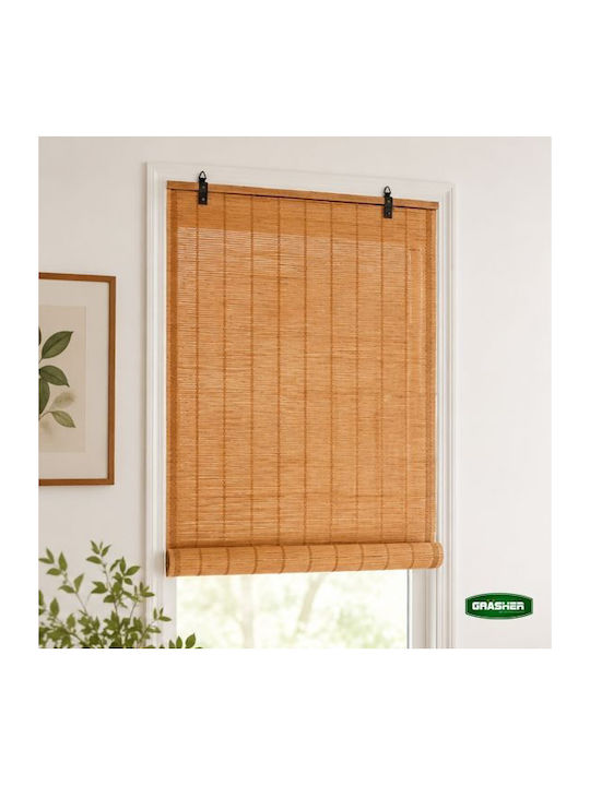 Grasher Bamboo Shading Blind In Brown Colour W90xH180cm