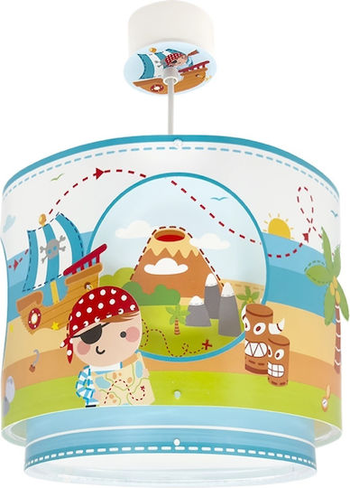 Ango Pirate Island Single-Light Kids Ceiling Light Pendant Plastic 15W E27 Light Blue