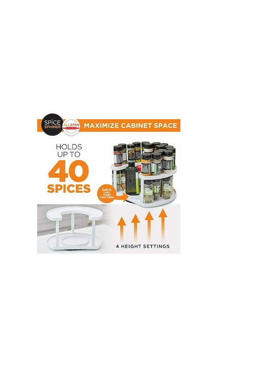 Rotating Plastic Spice Organizer on Rotating Base