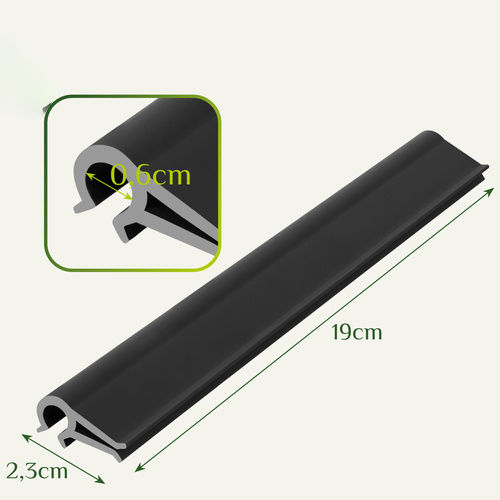 Set 10 Cleme Benzi Pentru Gard Zola Universal Rezistent Uv Pvc 19 X 2.3 Cm Gri Antracit
