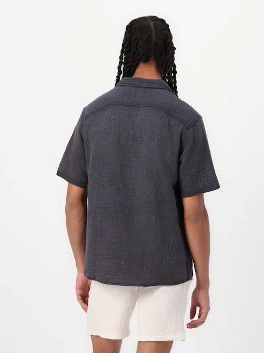 Short Sleeve Shirt in Regular Fit Dark Grey