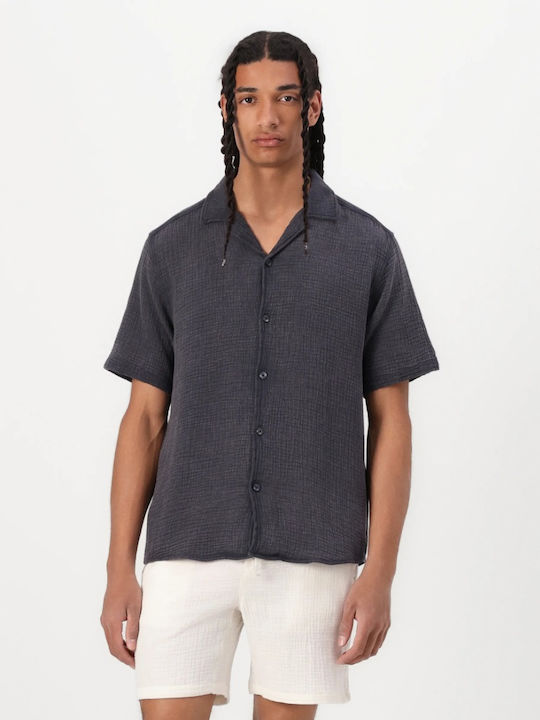 Short Sleeve Shirt in Regular Fit Dark Grey