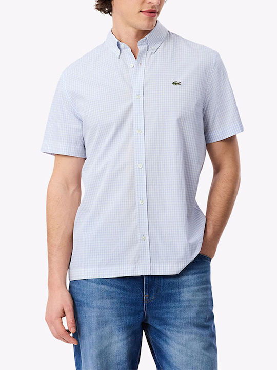 Lacoste Βαμβακερό Πουκάμισο Lightblue