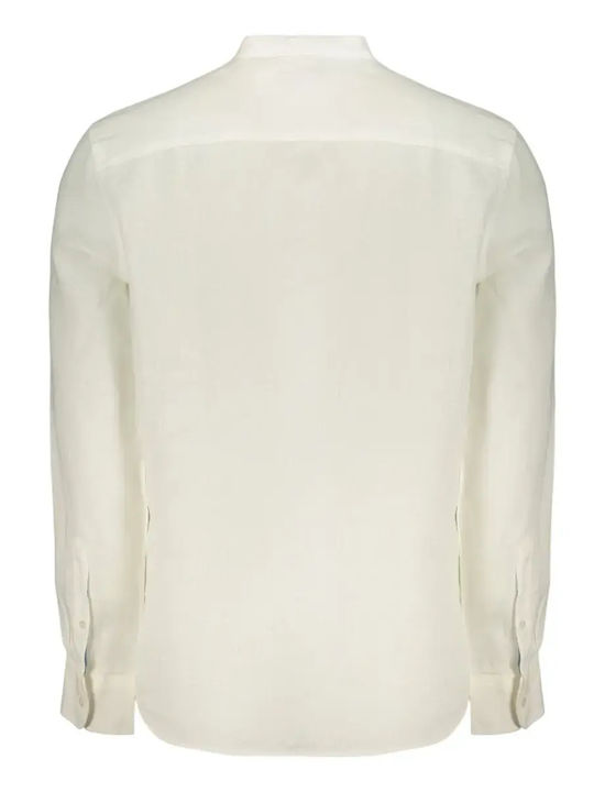 Long Sleeve Linen Shirt White