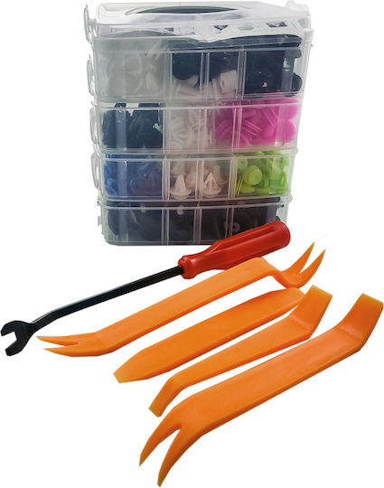 Set 475 Clipsuri Auto Universale Organizator Unelte de Fixare Tapițerie