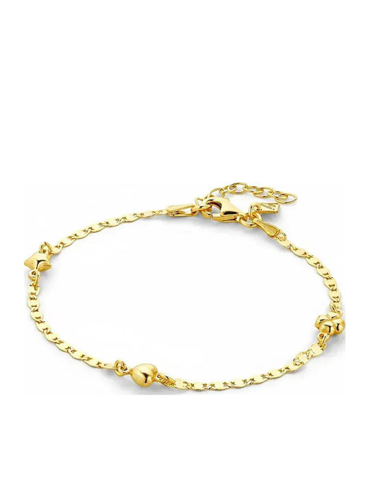 Vogue Vogue Damen Armband Kette Mit Herz Design Aus Silber Vergoldet