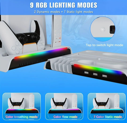 Red PS5 Slim Charging Stand