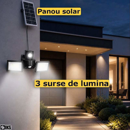 Соларна Лампа 200W Студено Бяла с Датчик за Движение и Дистанционно IP67