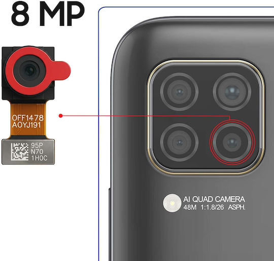 Clappio Replacement 8mp Ultra Wide-angle Rear Camera Huawei P40 Lite P40 Lite E Black