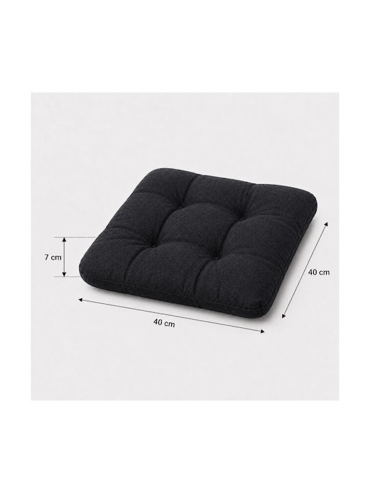 Μαξιλάρι Καρέκλας Κήπου Black 4τμχ 40x40εκ.