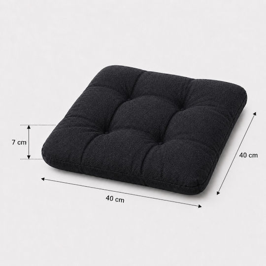 Καρέκλας Κήπου Black 4τμχ 40x40εκ.