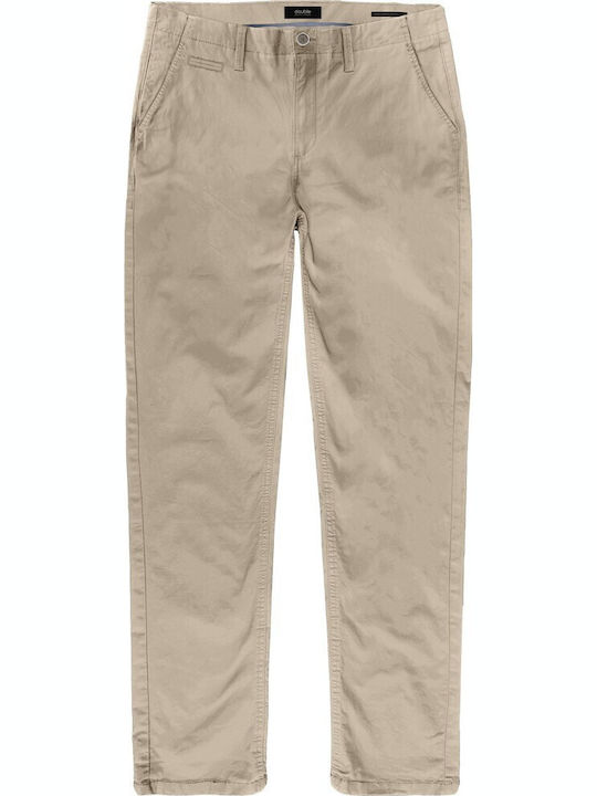 Pantaloni Barbati Chino Elastic Regular Fit Ecru