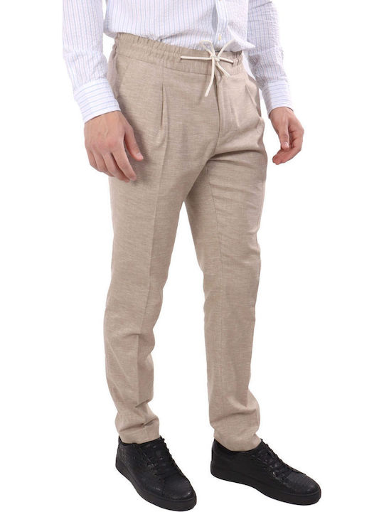 Getlin251f3 Παντελόνι Chino σε Slim Εφαρμογή Μπεζ