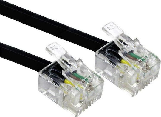 Microconnect Flaches Telefonkabel RJ11 6P4C 10m (MPK190)