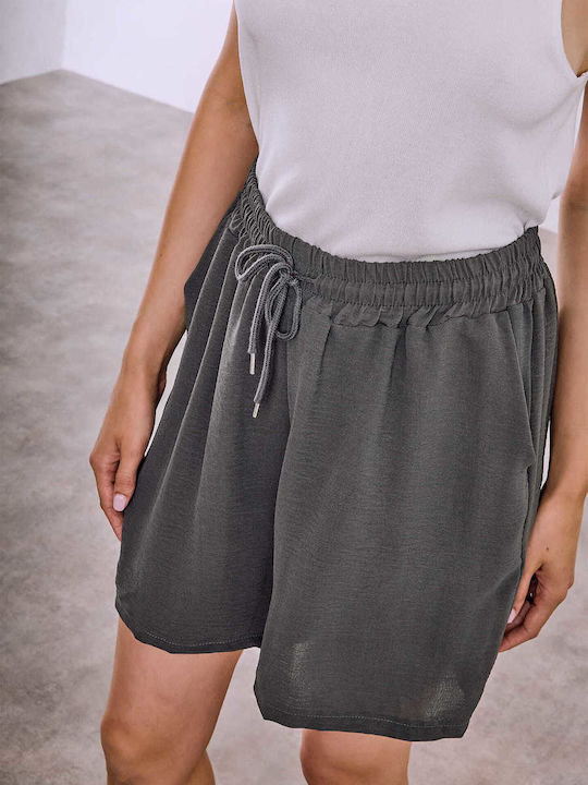 Celestino Women's Viscose Shorts Dark Gray