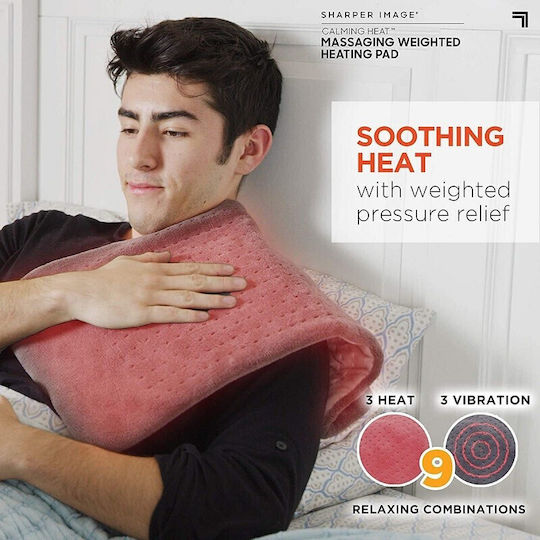 Electric Massage Pillow for Neck Back Legs & Body with Vibration and Heating Function