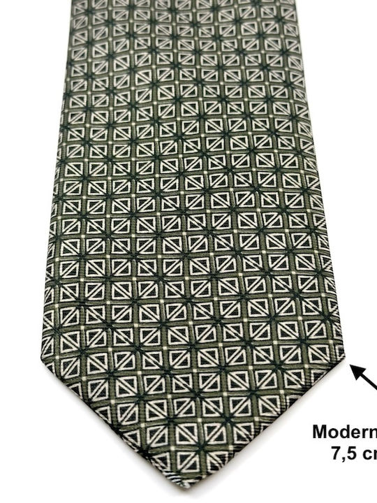Legend Accessories Set Of Men's Silk Printed Tie In Khaki Colour