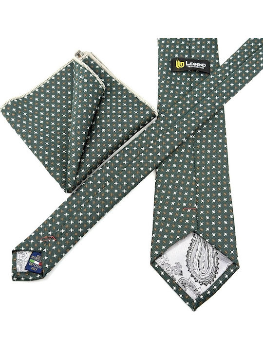 Legend Accessories Legend Accessories Set Männer Krawatten mit Mustern in Grün Farbe