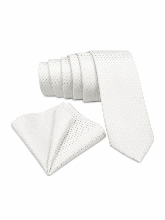 Legend Accessories Männer Krawatte Set in Weiß Farbe