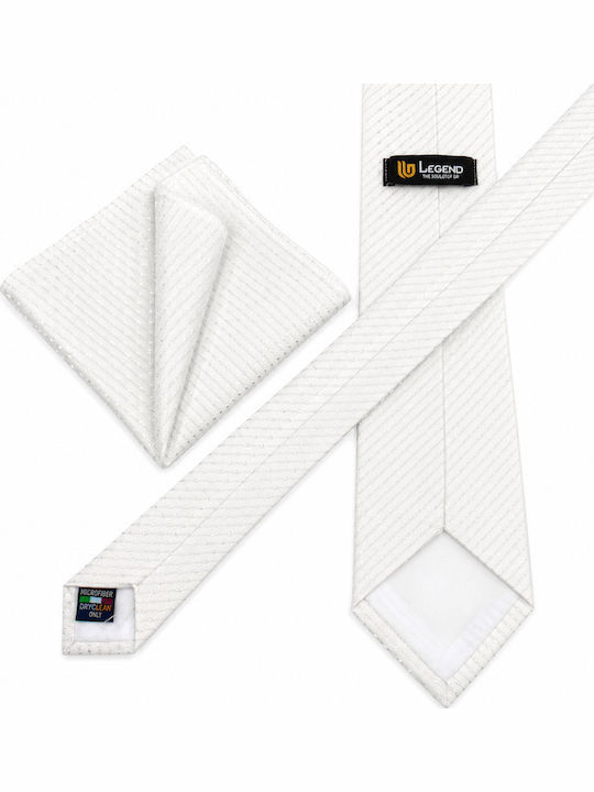 Legend Accessories Männer Krawatte Set in Weiß Farbe