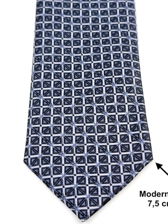 Legend Accessories Männer Krawatte Seide mit Mustern in Silber Farbe
