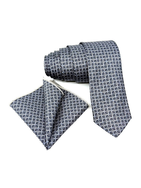 Legend Accessories Männer Krawatte Seide mit Mustern in Silber Farbe