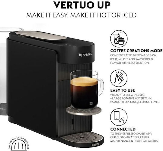 Nespresso Vertuo Up Coffee Machine for Nespresso Capsules Black